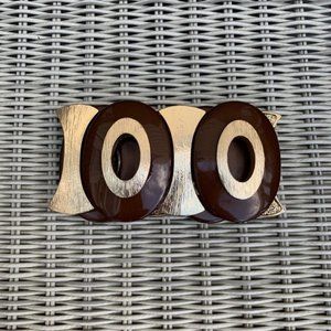 Vintage Brown & Gold Cuff Bracelet